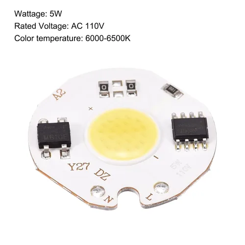 Vista 3 de MECCANIXITY Bombilla LED de chip 110 V 5 W blanco frío 6000-6500 K sin conductor de alta potencia Floodlight lámpara módulo de aluminio Junta 2 Pack