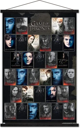Vista 8 de Juego de tronos - Póster de pared con cuadrícula, 22.4 pulgadas de largo x 14.7 pulgadas, versión enmarcada de madera de granero