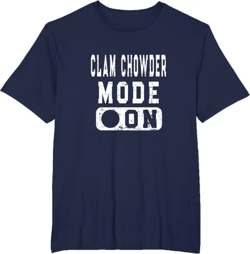 Vista 14 de Clam Chowder Mode On - Camiseta de broma de sopa de almejas, Negro