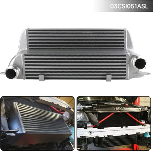 Vista 7 de Performance Tuning Intercooler compatible con 525d 535d 635d E60 E61 E63 E64 Plata