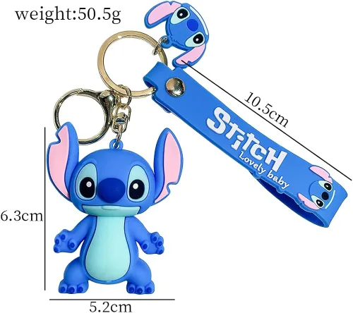 Vista 5 de feimeng jewelry Llavero de silicona con bonito diseño de anime, colgante de PVC, accesorio para muñequera para niños, regalos