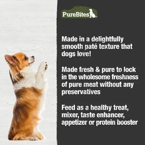 Vista 4 de PureBites Patés de pollo y carne de res para perros, solo 2 ingredientes, caja de 12