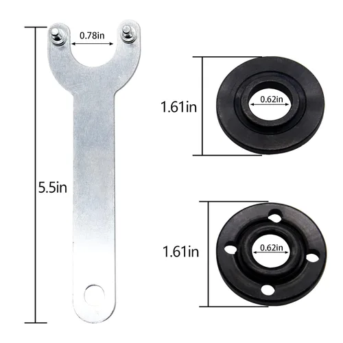 Vista 2 de Kit de tuercas de bloqueo de metal para amoladora angular 193465-4 compatible con amoladoras Black & De-cker Ry-OBI de 4.5 pulgadas 5/8-11