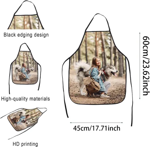 Vista 3 de Delantal personalizado para niños y niños pequeños, delantal personalizado para niñas y niños pequeños, para cocinar, hornear, pintar, de 3 a 8 años
