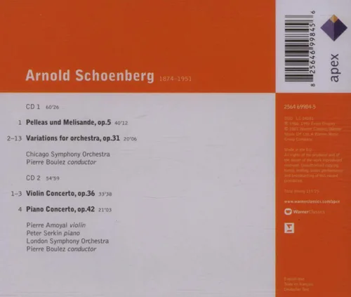 Vista 2 de Schoenberg Pelleas und Melisande