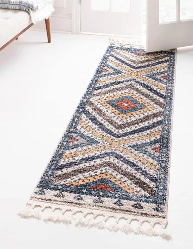 Vista 10 de Unique Loom Aramis Collection - Alfombra rectangular de 4 pies 1 pulgada x 6 pies 1 pulgada, color azul y azul claro