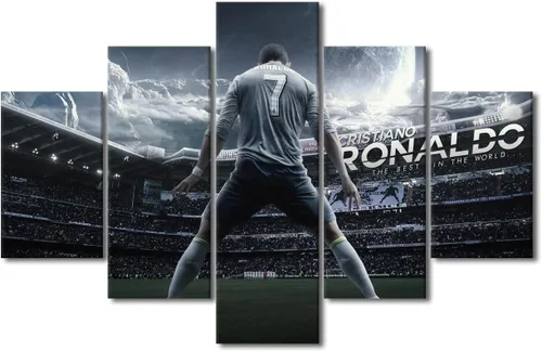 Vista 47 de TUMOVO Lienzo decorativo para pared, cuadro de Cristiano Ronaldo, cuadros de club de fútbol, impresiones en lienzo, póster de arte de pared, arte