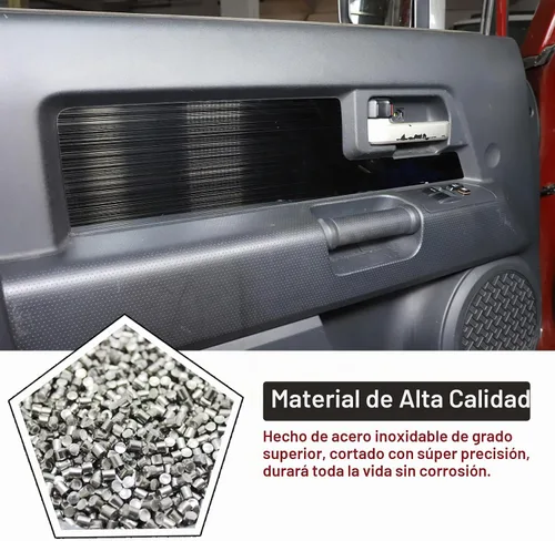 Vista 3 de Aunginsy Cubierta de moldura de panel de puerta interior de coche Compatible con Toyota FJ Cruiser 2007-2021 Protección de panel de manija de puerta