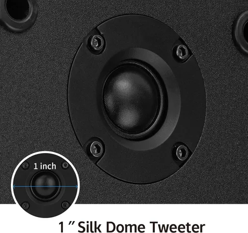Vista 3 de Altavoces pasivos de estantería de 40 W x 2 para sonido envolvente de cine en casa, estéreo y monitor pasivo de campo cercano, de 2 vías, requiere