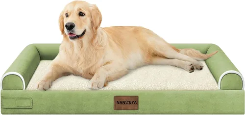 Vista 96 de NANUYA - Cama ortopédica para perros de tamaño mediano/grande, lavable: Camas con almohada para perros de tamaño mediano/grande, sofá de espuma
