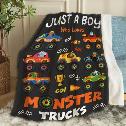 Vista 57 de Manta de Bebé Personalizada con Camiones de Construcción Personalizados Camión Volquete Mantas con Nombre para Niños y Niñas Manta Suave de Arrullo
