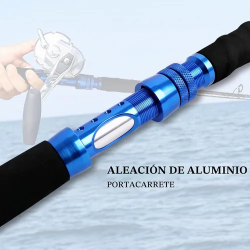 Vista 4 de Fiblink Plantilla de grafito de agua salada Jigging Caña de pescar de caña de pescar Deep Sea Jig Pole 5'6"/6