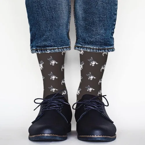 Vista 5 de AOYEGO Farm Animals Funny Socks Cute Animals Horse Cow Novelty Casual Crew Socks Contrast Color Design for Women Men Gift