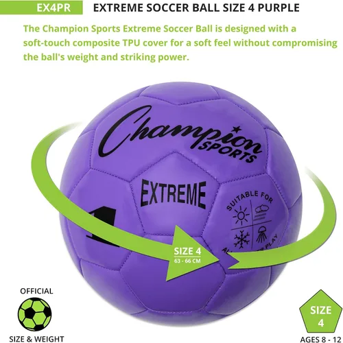 Vista 3 de Champion Sports Extreme Series - Pelota de fútbol compuesto Tamaños 3, 4, 5 en varios