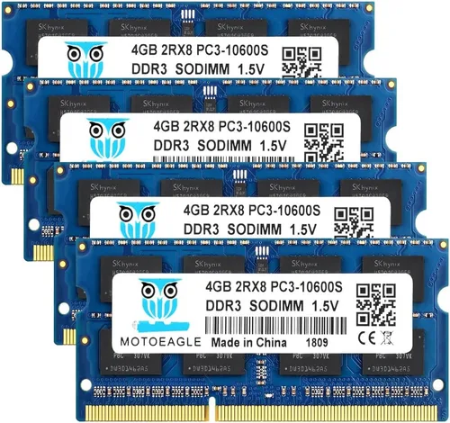 Vista 25 de Motoeagle DDR3-1066 SODIMM 8GB Kit (2X4GB) 2Rx8 PC3 8500 8500S 4GB DDR3 1066MHz 1067MHz CL7 204-Pin 1.5V Non-ECC Unbuffered Laptop Memory RAM Modules