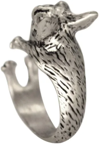 Vista 3 de Queenbox - Anillo para mujer, diseño de bulldog francés