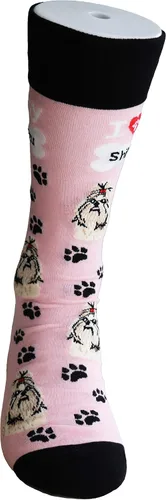 Vista 6 de Sock Society I Love Dogs - Calcetines divertidos unisex para hombres y mujeres, diseño casual, paquete de 3