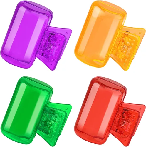 Vista 11 de Paquete de 4 fundas protectoras para cepillos de dientes de viaje, protector de cepillo de dientes, estuche protector de plástico portátil para Azul