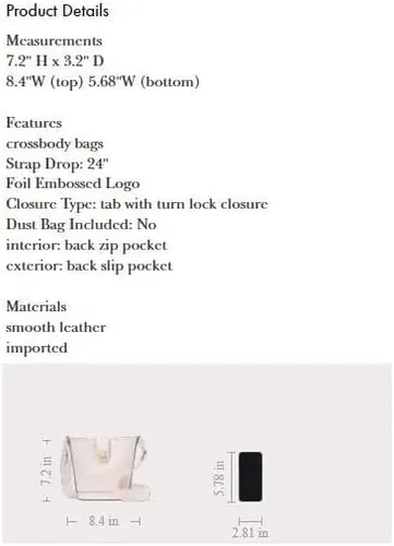 Vista 4 de Kate Spade York Kate Spade - Bolso cruzado para mujer Audrey, mini cubo, rosa claro