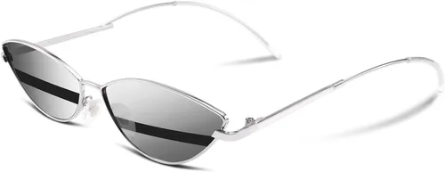 Vista 71 de FEISEDY Gafas de sol de diseñador de moda Retro pequeños pétalos forma arco templo diseño B2298