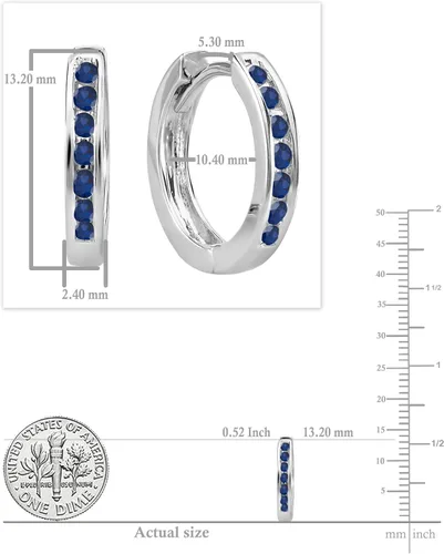 Vista 5 de Dazzlingrock Collection - Pendientes de aro pequeños de 0,18 quilates (10 quilates, oro blanco)