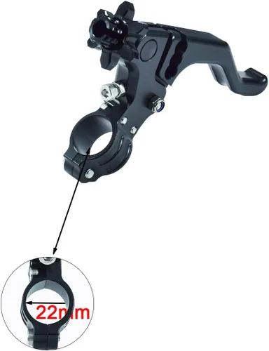 Vista 2 de Palanca de embrague de acrobacias Palanca de embrague corta CNC 0.866 in 7/8 Manillar compatible con CBR250R CBR300R CRF250R CRF450R CRF230F