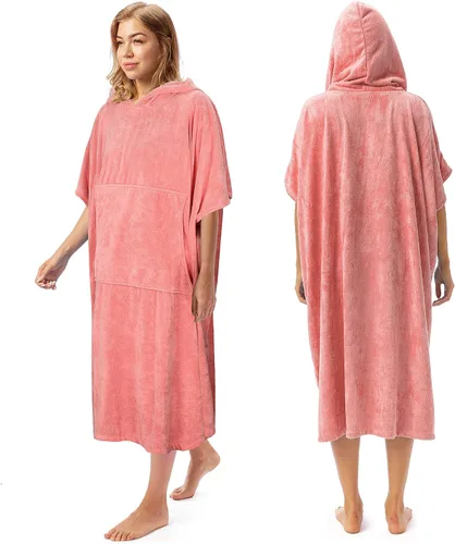 Vista 13 de Catalonia Poncho absorbente de surf para hombres y mujeres, poncho de cambio de toalla de secado rápido, poncho de toalla con capucha para adultos