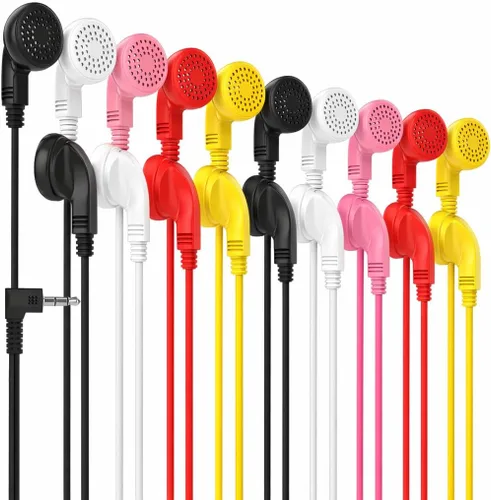 Vista 6 de Maeline Auriculares a granel con enchufe de auriculares de 0.138 in - Paquete de 500 unidades al por mayor - Negro