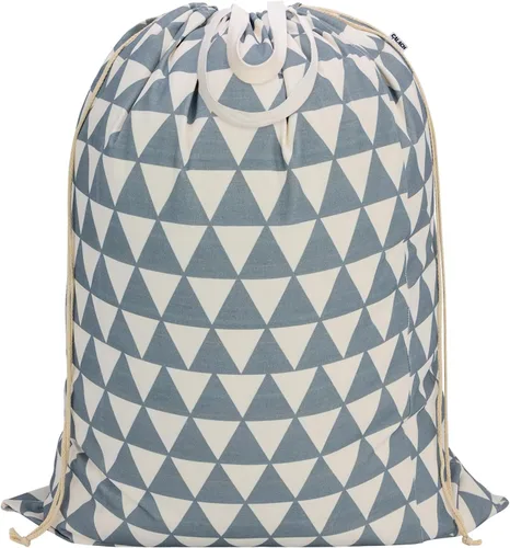 Vista 4 de Bolsa de lona para lavandería con asas y cordón 30 pulgadas de ancho x 35 Bolsa de almacenamiento de lona gruesa, grande, resistente, lavable