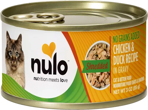 Vista 9 de Nulo Comida enlatada húmeda para gatos sin granos de pollo y pato triturada, 3 onzas (paquete de 24)