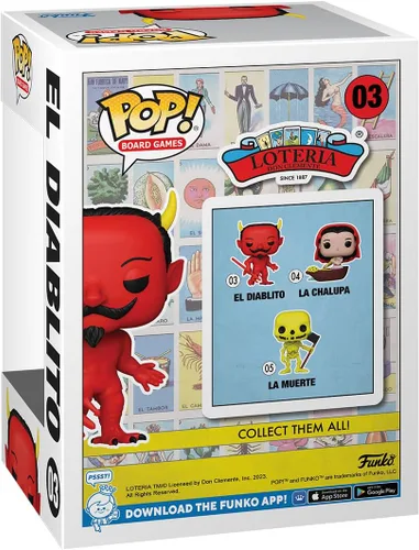 Vista 3 de ¡Pop! Juegos de mesa: Loteria El Diablito (Glow-in-The-Dark) Figura de vinilo PX