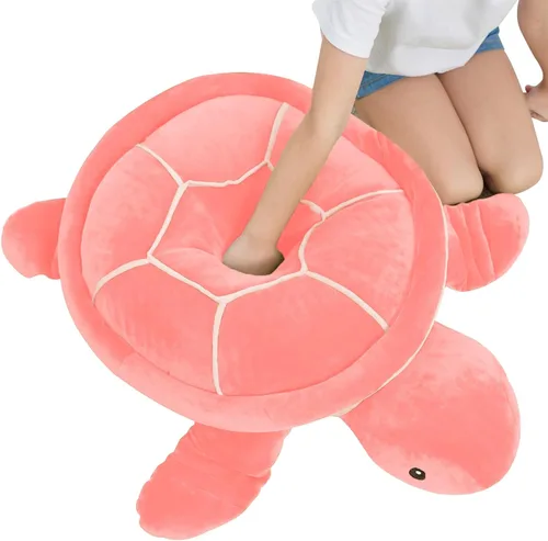 Vista 15 de Dalmao - Animales de peluche de tortuga marina de 28'' gigantes y suaves, gran almohada de tortuga azul oceánica de peluche, peluches de regalo