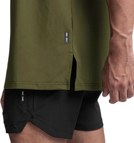 Vista 3 de YawYews Camisetas atléticas de moda para hombre manga corta casual lisas sueltas para entrenamiento gimnasio ropa de calle