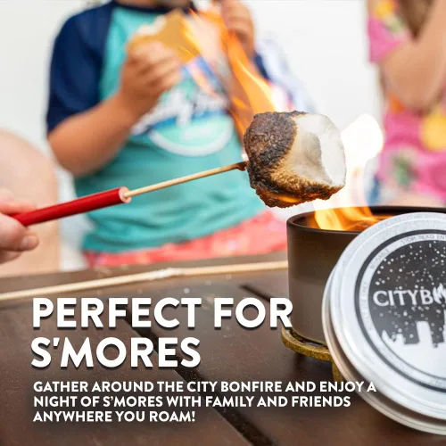 Vista 5 de Paquete de Noche de S'Mores de City Bonfire 1 City Bonfires Hace 4 S'Mores Fogata portátil y kit de S'Mores Compacto Ligero 3 a 5 horas
