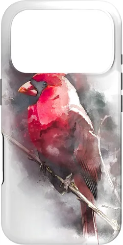 Vista 30 de Beautiful Watercolor Red Cardinal Bird Watching Animal Gift Case for iPhone 17