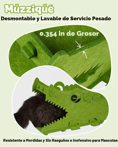 Vista 5 de Casa de cama para gatos de fieltro grueso, condominio de escondite para Verde