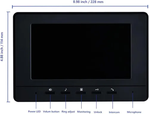 Vista 5 de Sistema de intercomunicación video, sistema video atado con cable