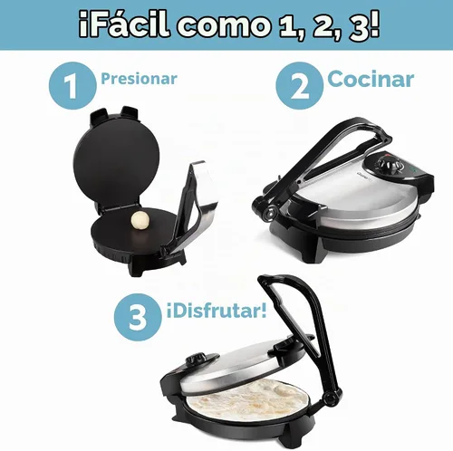 Vista 4 de Máquina eléctrica para hacer omelet/tortillas, antiadherente, muy resistente