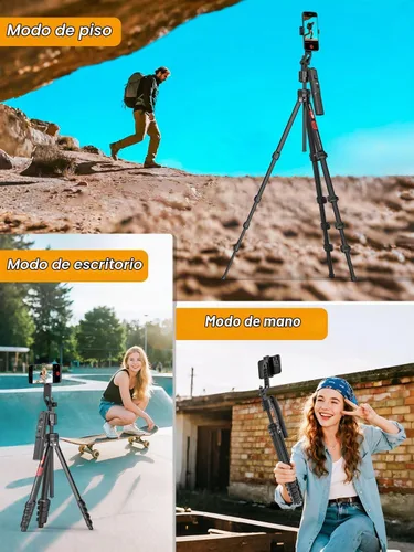 Vista 7 de USKEYVISION Trípode de seguimiento facial automático para iPhone con rotación de 360° con soporte para cámara, trípode de teléfono con control