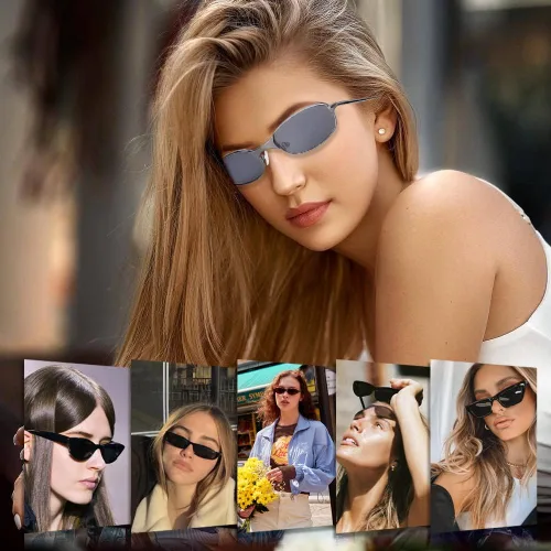 Vista 3 de Gafas de visión trasera anti seguimiento con estuche, gafas de sol UV al aire libre gafas de sol retrovisor mirando lo que está detrás de usted