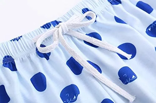 Vista 5 de Ventelan piyama con rayas para mujer, de manga larga con estampa de un adorable oso panda