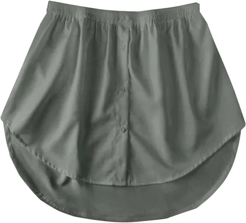 Vista 3 de Extensores de camisa para mujer, ajustable, en capas, parte superior falsa, barrido, minifalda, dobladillo, extensor de camisa para mujer