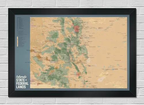 Vista 11 de Colorado Parques estatales & Federal lands Póster Mapa 24 x 36
