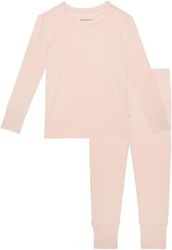 Vista 34 de Posh Peanut Pijamas para niñas, suaves, de viscosa de bambú para niños, pijamas a juego de manga larga para niñas