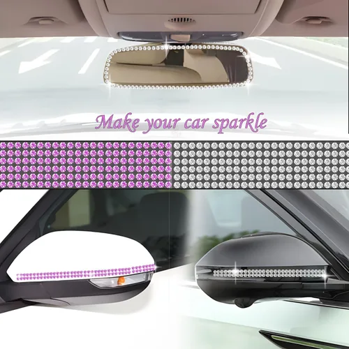 Vista 9 de 10 hojas de 8500 decoraciones brillantes para automóvil, calcomanías de diamantes de imitación, autoadhesivas, adecuadas para decorar varios