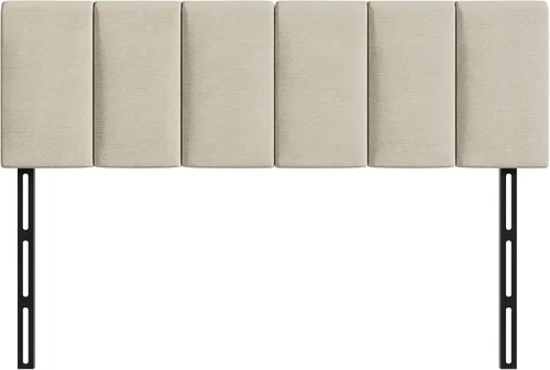 Vista 7 de HAOBO Home Cabeceros tapizados plegables Queen/Full con paneles de lino y ajuste de altura