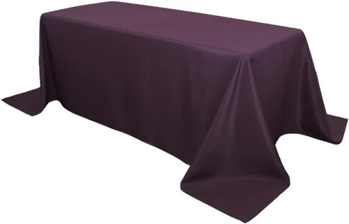 Vista 53 de Your Chair Covers - Mantel rectangular de poliéster sin costuras de alta calidad de 60 pulgadas de ancho x 102 pulgadas de largo - Negro - Mantel