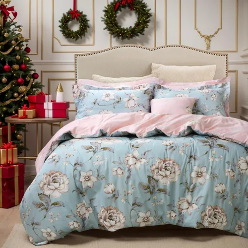 Vista 34 de FADFAY Juego de funda de edredón con estampado floral de roseta, juego de ropa de cama de encaje con volantes para niñas, 3 piezas