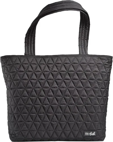 Vista 2 de Fit & Fresh Metro Tote Bag + Slim Ice Pack, Negro