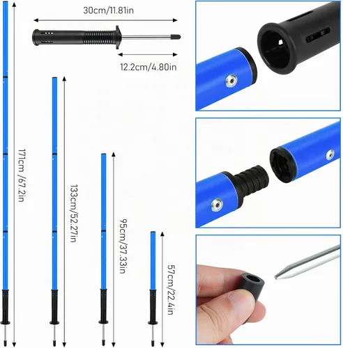 Vista 3 de Soccer Training Equipment,Agility Speed Training Set, 20ft Agility Ladder Azul